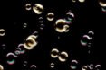 bubbles on black background