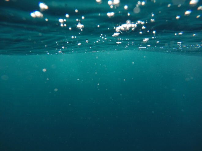 underwater ocean with bubbles