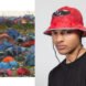 person wearing bucket hat
