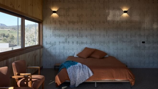 master bedroom with dim lighting