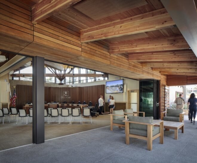 meeting room connected to outdoor patio