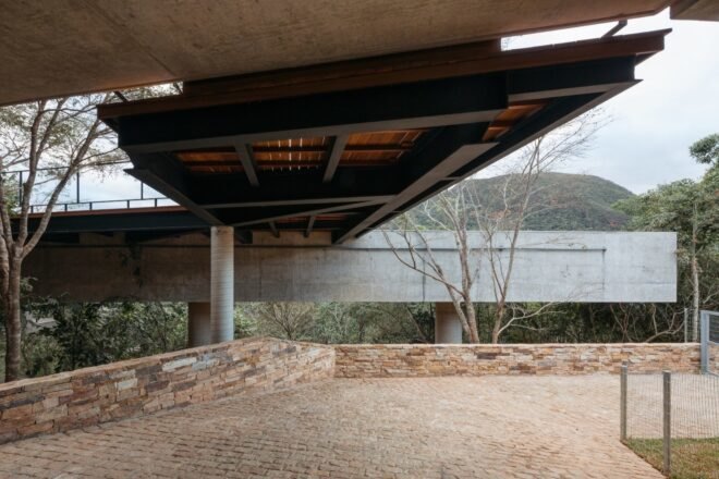 view of a structure from underneath