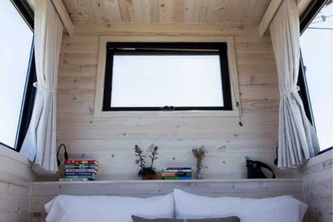 large window above bed