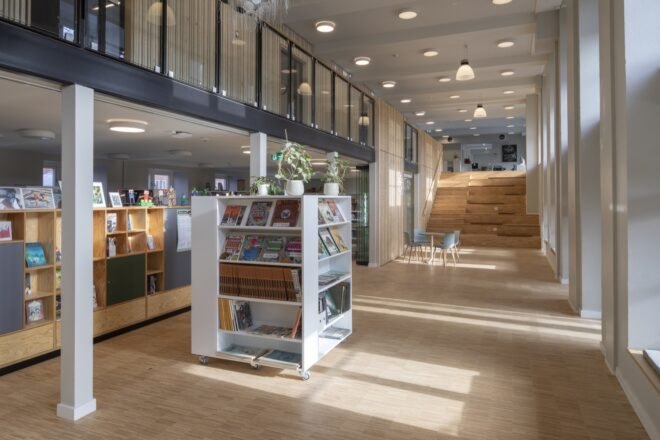 library inside a school building