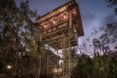 a large treehouse built on stilts