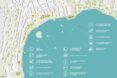 diagram of different technologies on a map of a lakefront city