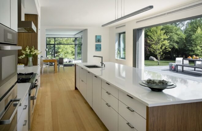 large kitchen countertop