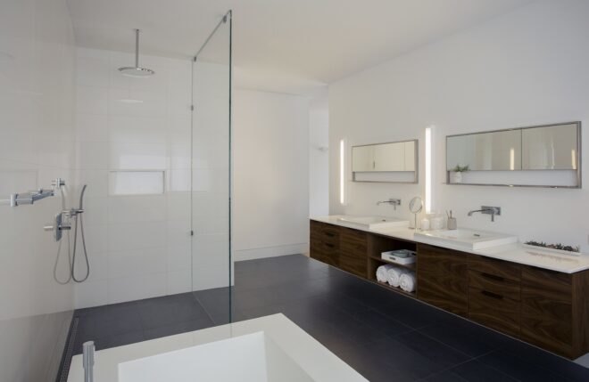 large bathroom with walk-in shower