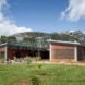 brick building with wavy roof