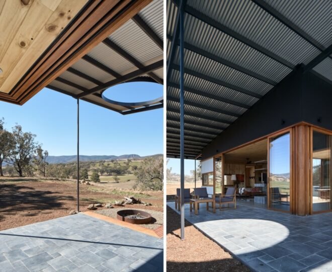 outside deck with roof with hole in it