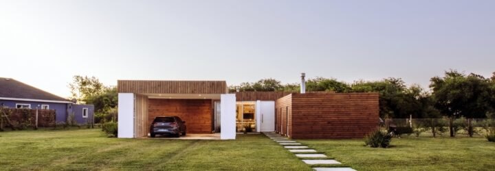 white and wood home