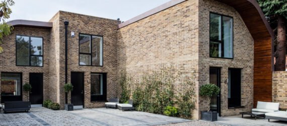 long brick home
