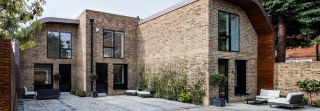 long brick home