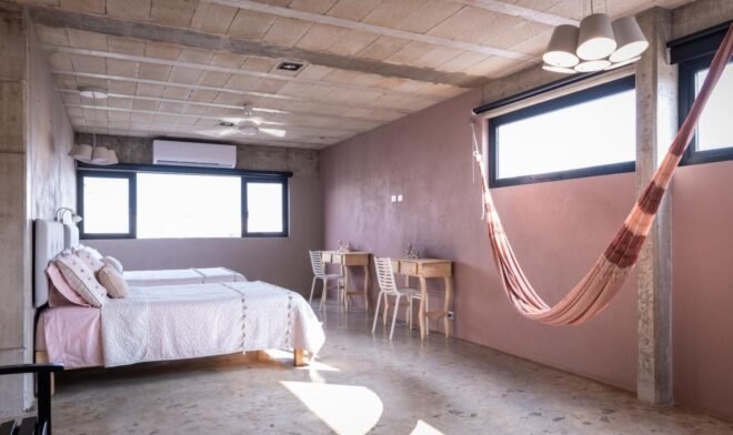 bedroom with hammock