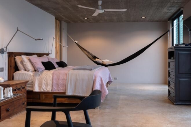 bedroom with hammock