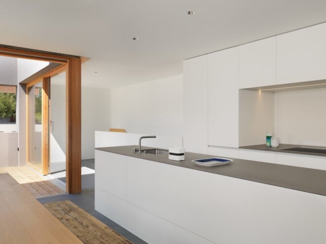 white kitchen with white cabinets