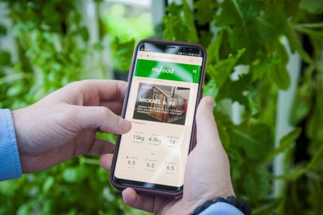 app with a greenhouse showing different statistics
