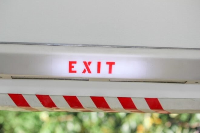 illuminated exit sign