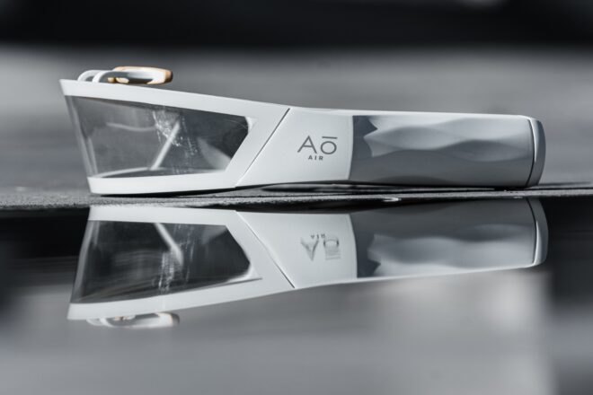 white mask with clear front window