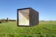 square black structure with light interior