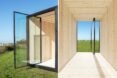 tiny cabin with swinging glass door