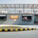gray cafe made from a shipping container
