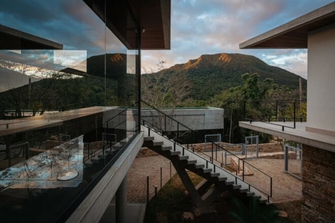 home with large wall of glass