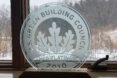 close up of a LEED Platinum award from 2010 from the U.S. Green Building Council