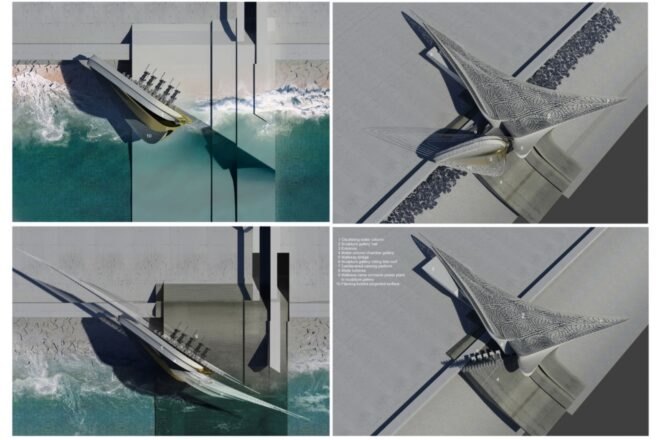 aerial diagram of large sculpture