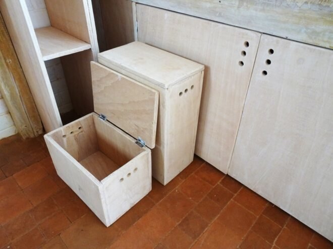 wood containers with lids for storage