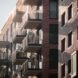 balconies on a brick building