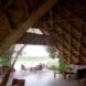 lounge area inside pitched roof structure