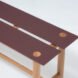 close-up of red bench