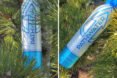 aluminum water bottle in a pine tree