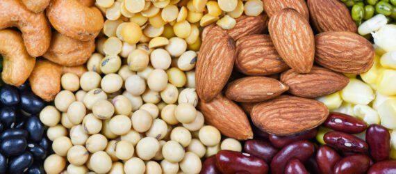 mix of lentils, nuts and beans