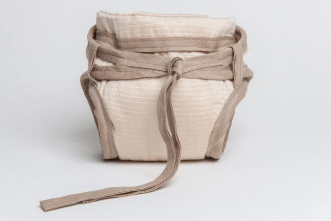 tan reusable diaper