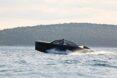 side view of motorboat in the water