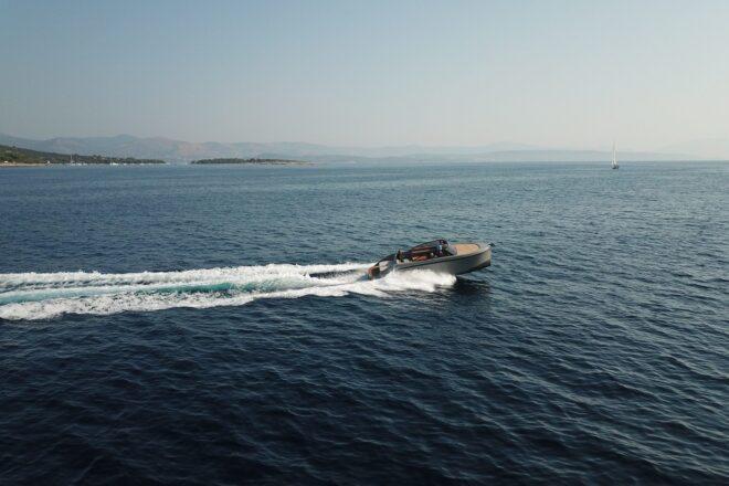 distance shot of boat in large body of water