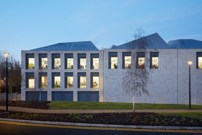 massive building with series of windows