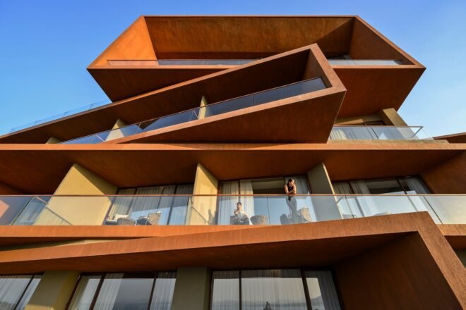 stacked modules at different angles