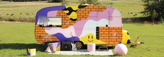 a colorful exterior with splashes of color