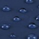 water droplets on blue waterproof jacket
