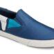 men's blue shoe with blue and white detail
