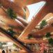 rendering of building with aerial walkways
