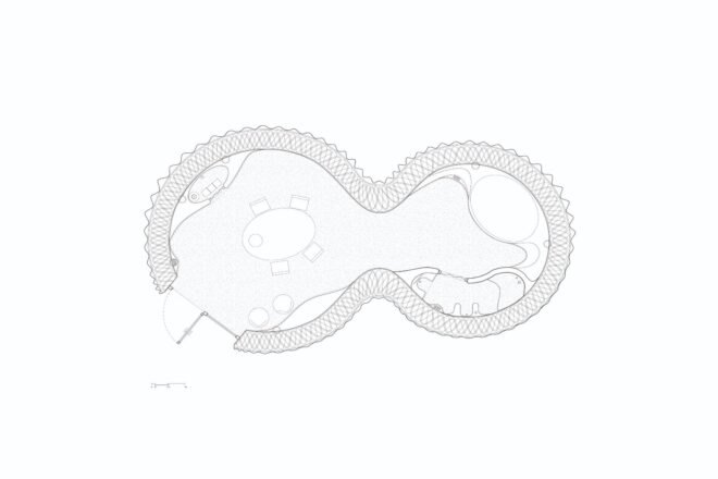 diagram of infinity-shaped dome homes