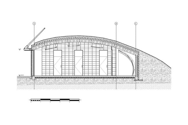 plans that show a sideview of the building