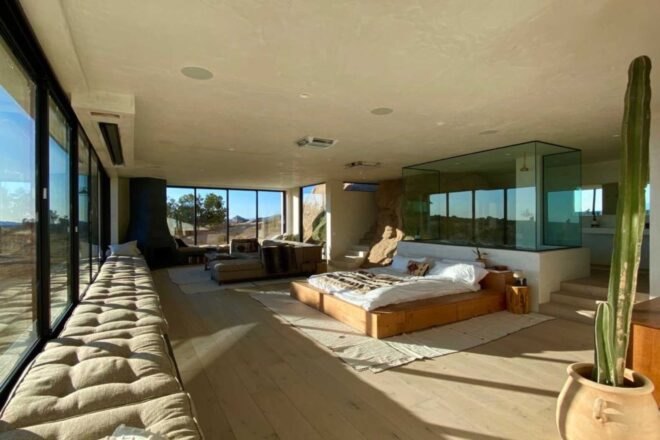open plan living space of desert landscape
