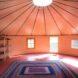 interior living space of yurt