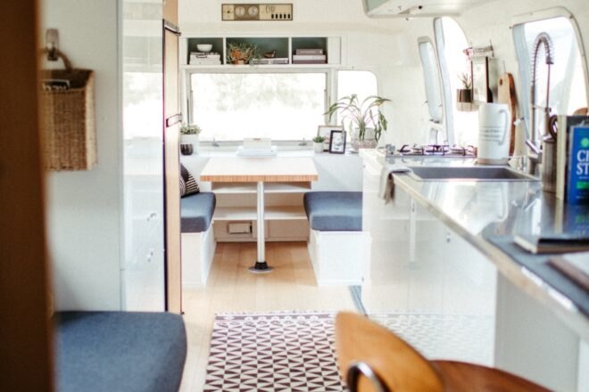 interior living space inside airstream