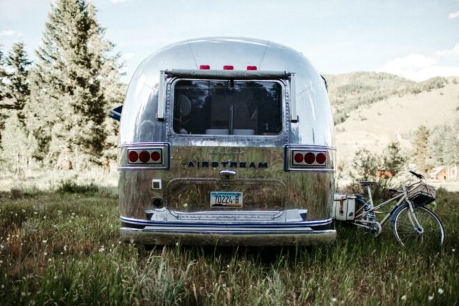 back of airstream trailer
